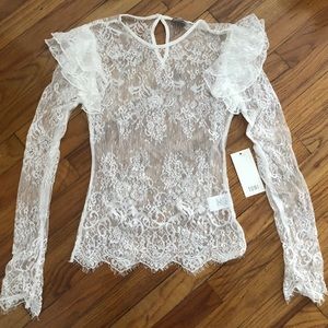 White lace long sleeve